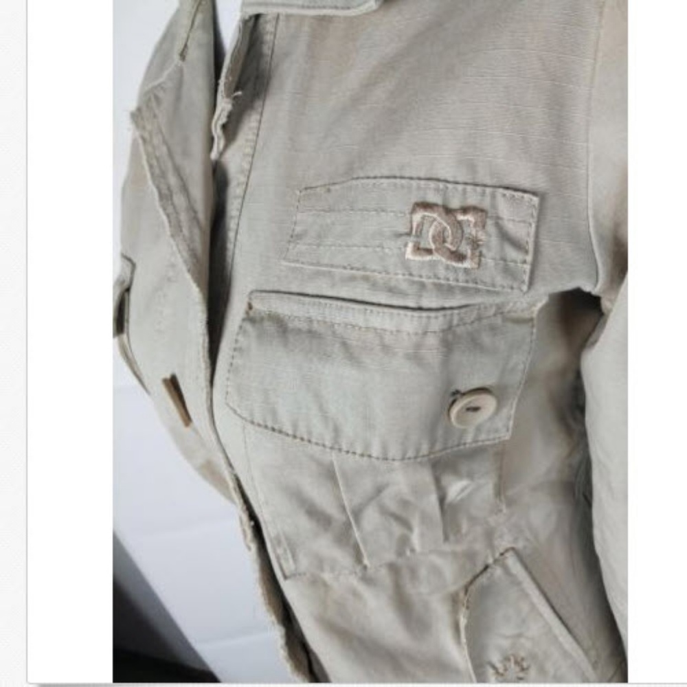 DC Jacket Sz S Beige Military Style Women's - Picture 2 of 8